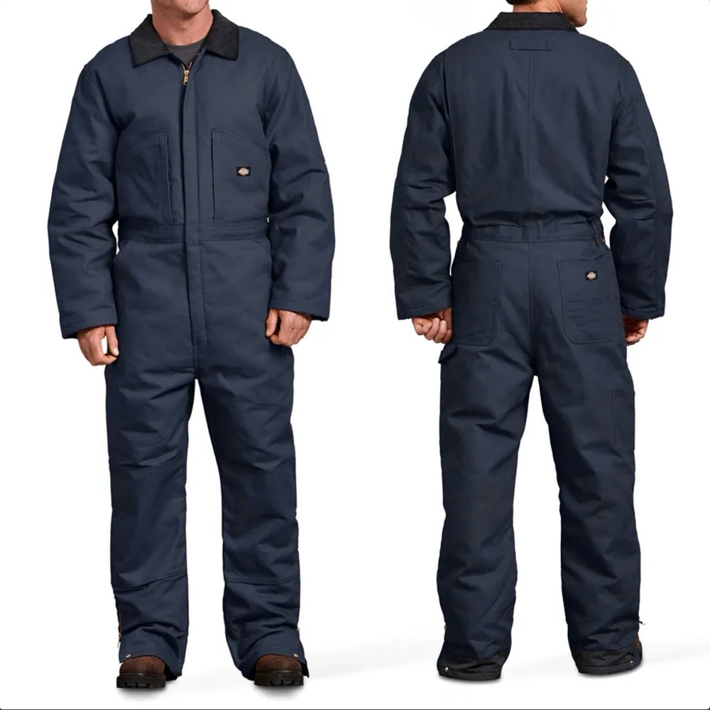 Men's Navy Insulated Coverall - Large SHORT